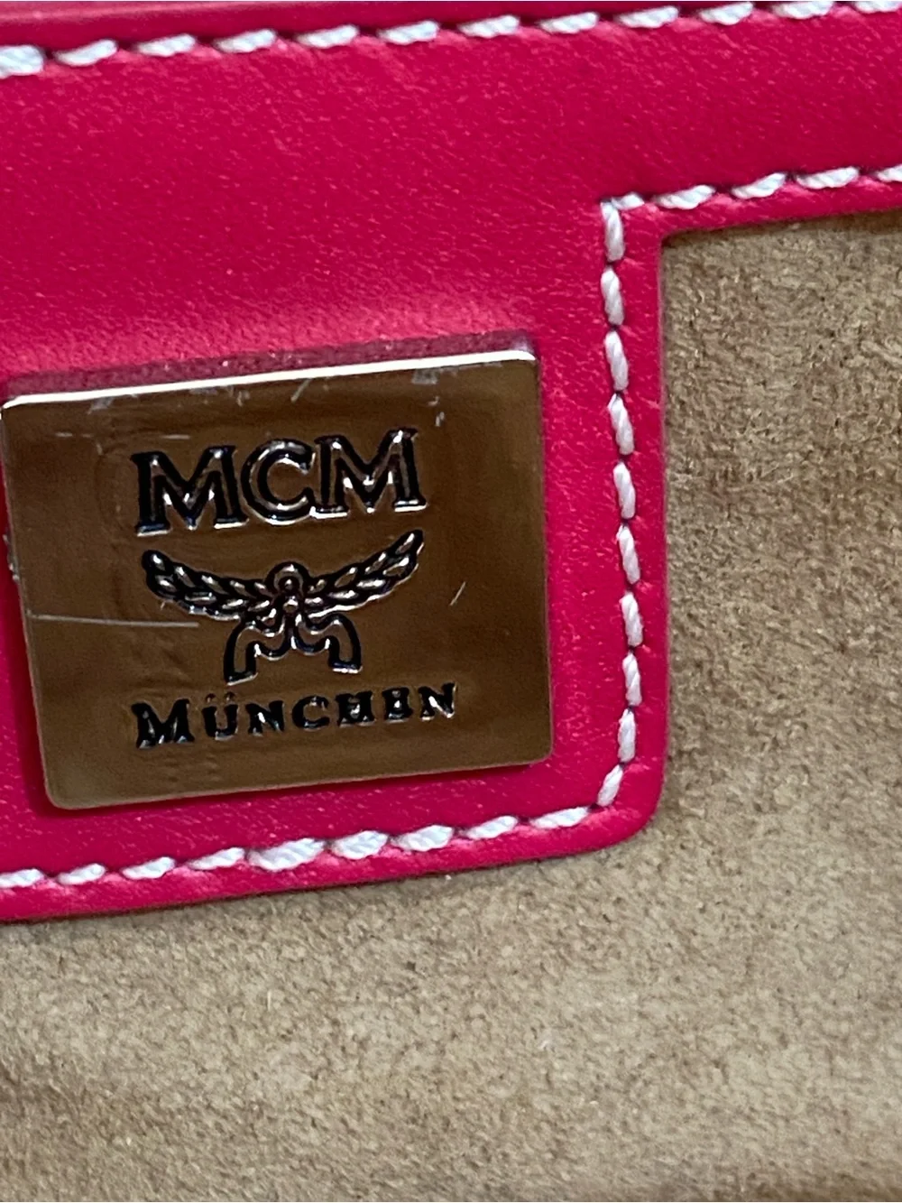 MCM Visetos Barrel Shoulder Bag